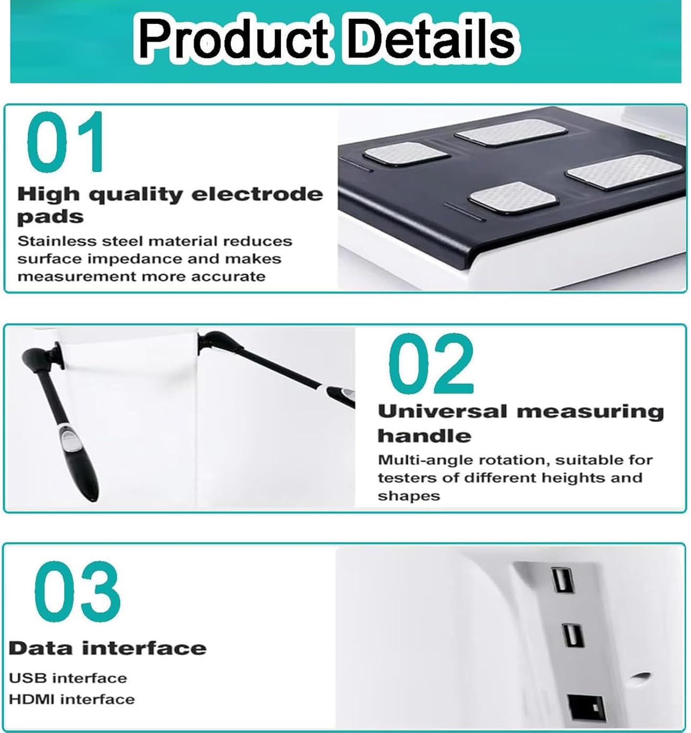Smart Body Composition Scale with Printer & 8 Electrodes - Multi-Frequency BIA Technology Analyzes 40 Health Data Points,HD Touch Screen for Fitness Centers