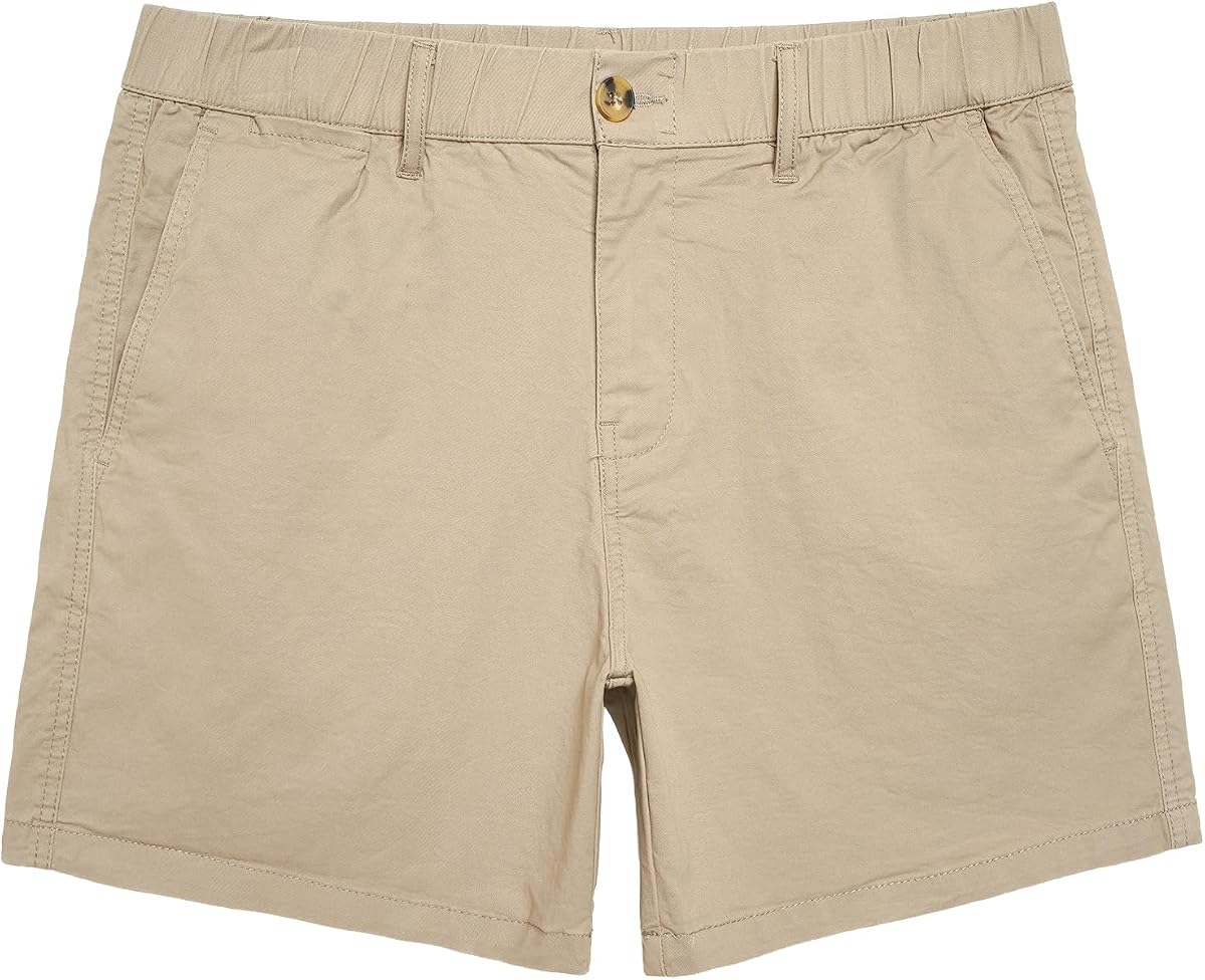 Pantalones cortos casuales de algodón de 5,5 pulgadas de corte clásico para hombre, cintura elástica con múltiples bolsillos, uso diario, traje de verano para caminar