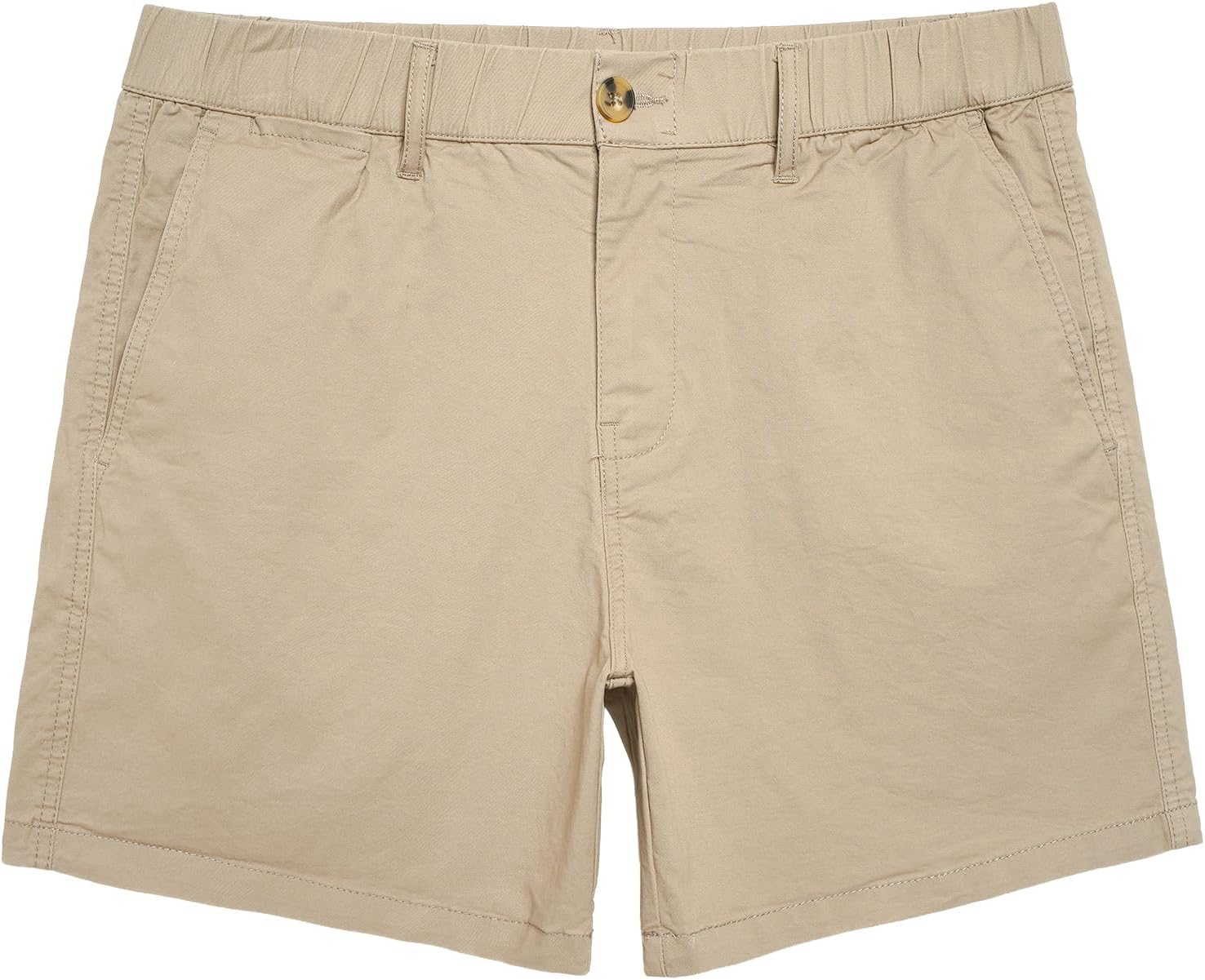 Men's Classic-fit 5.5" Cotton Casual Shorts Elastic Waistband with Multi-Pocket Daily Wear Walking Summer Outfit