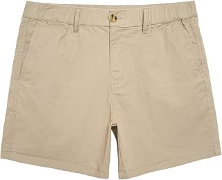 maamgic Men's Classic Fit 5" Cotton Casual Khaki Shorts with Multi-Pocket