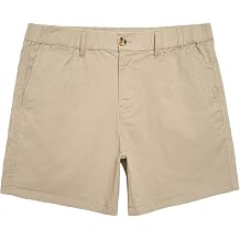 maamgic Mens Classic Fit 5" Cotton Casual Khaki Shorts with Multi-Pocket