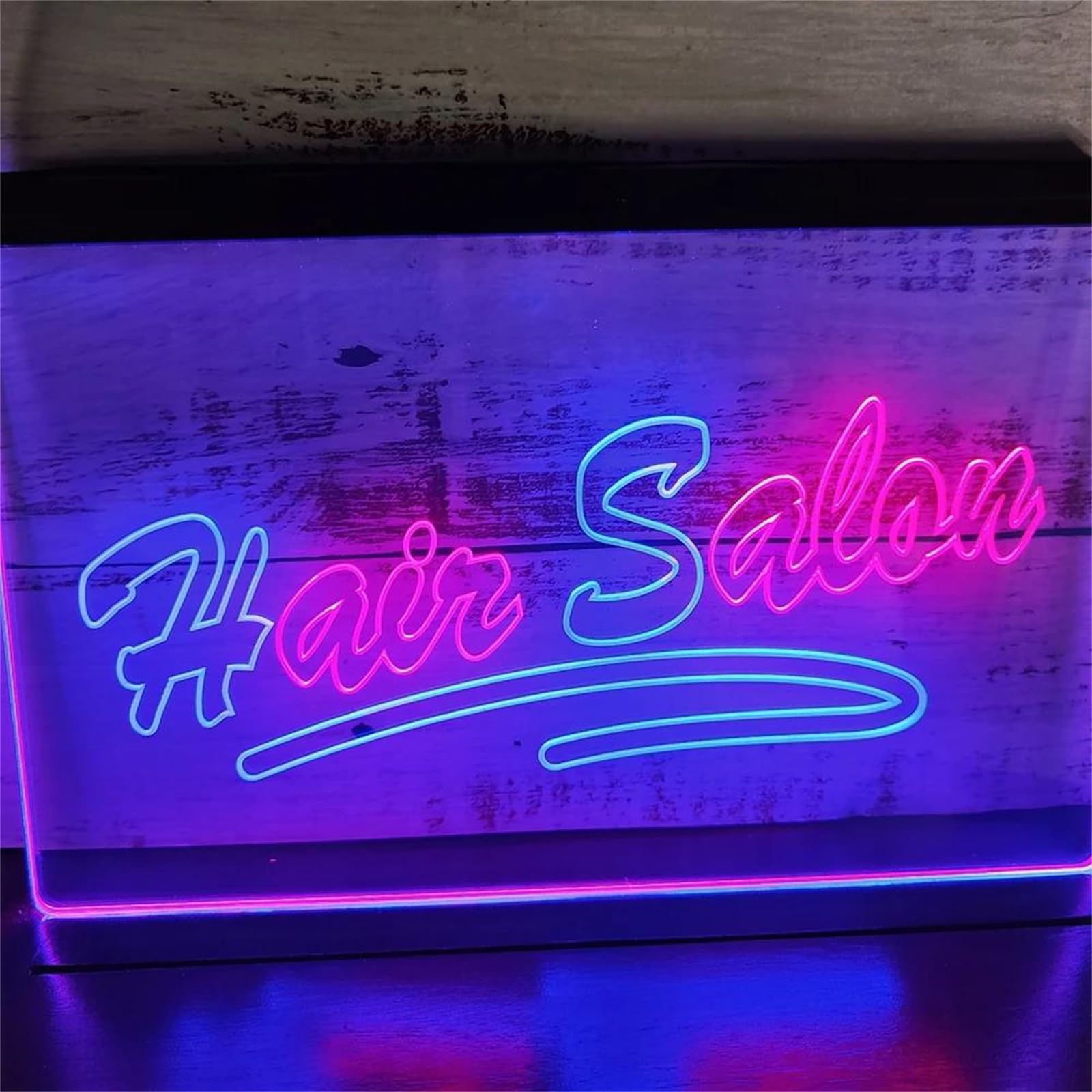 FINOTI Hair Salon LED Neon Light Sign Nail Beauty Salon LED Light Sign 2 Color Display LED Light Up Sign Hair Salon Eyelashes Nail Beauty Salon Wall Art Decoration With Switch,B,23.6"x15.7"