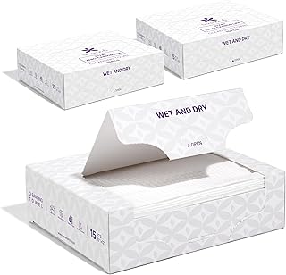 Disposable Face Towels Travel Pack, 10"x12" Clean Towels, 3 Pack, XL Face Towels for Sensitive Skin, Face Wipes Travel, Makeup Remover Disposable Face Towel Travel 45 Count