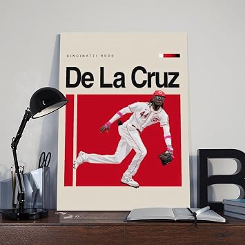 Elly De La Cruz Poster Men's Baseball Posters Elly De La Cruz Picture Motivational Male Baseball Sports Canvas Prints Paintings Wall Art Gift For Boys Bedroom For Dorm 268