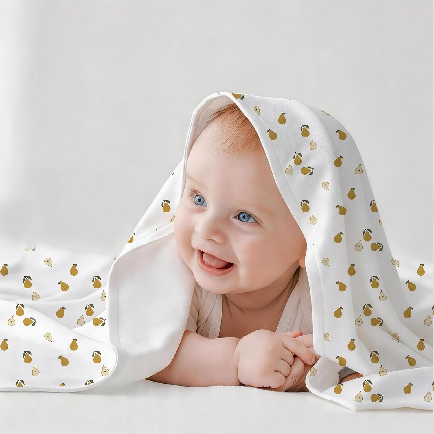 2 Pack Baby Swaddle Blanket 33x33, Soft Cotton Elastic Edge image 3