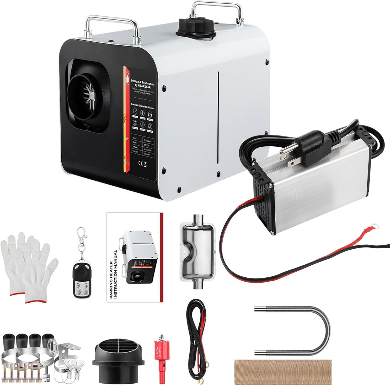 8KW Diesel Heater, Portable Diesel Air Heater 110V/12/24V All in One Fast Heating with Bluetooth App Control Quiet for Camping, RV, Tent, Vehicles and Indoors Upgraded Air Diesel Parking Space Heater