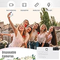 Vista 6 de 4 cámaras desechables de un solo uso, cámara de película para fotografía con película de color flash para bodas, aniversarios, viajes, campamentos