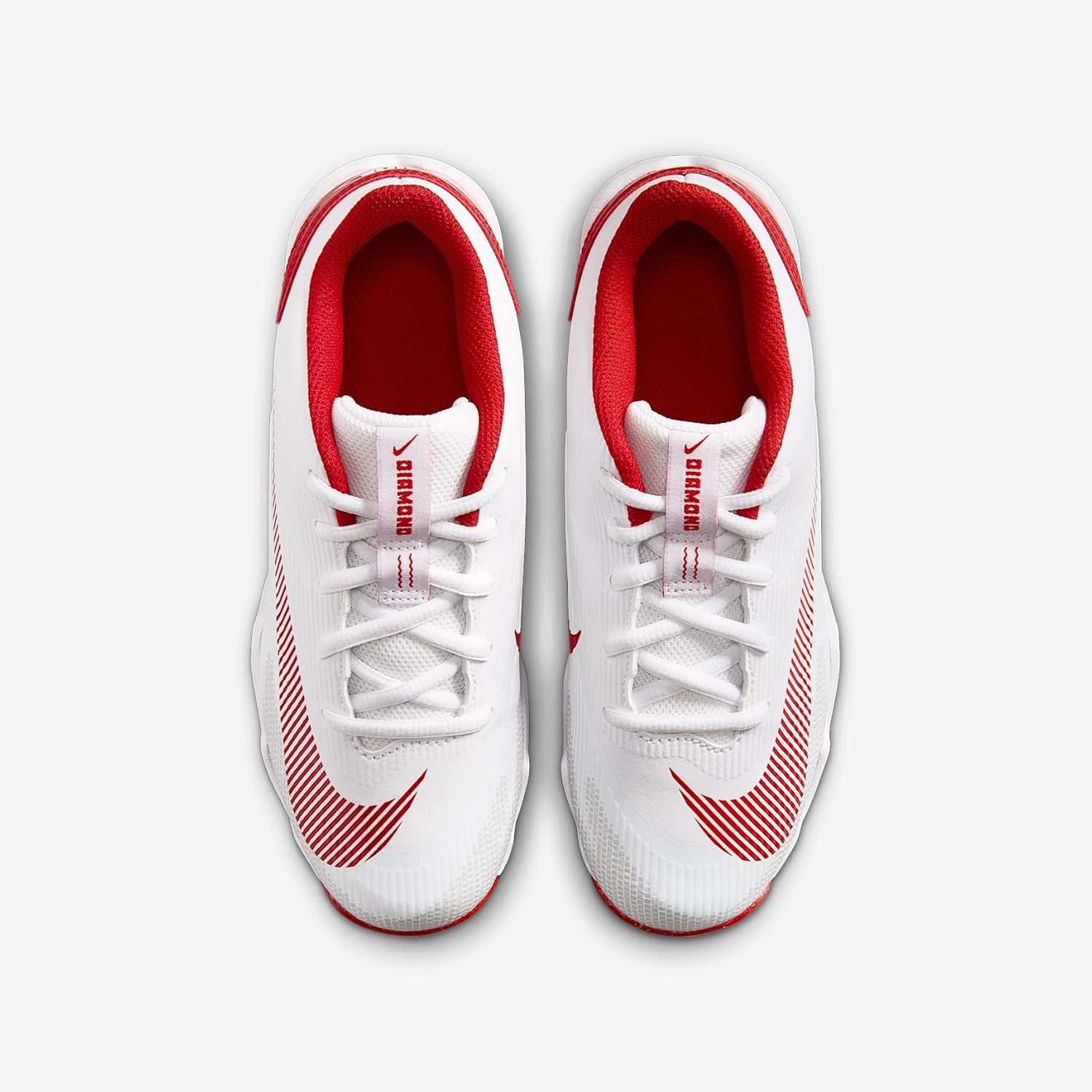 Nike Diamond Clutch Big Kids' Baseball Cleats (White/Gym Red/Phantom/University Red)