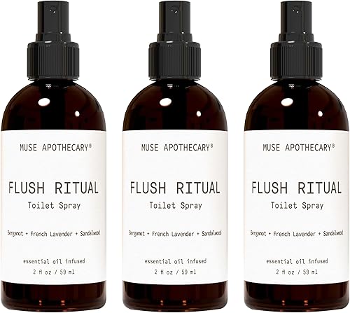 Miniatura 30 de Muse Apothecary Flush Ritual - Aerosol para inodoro aromático y refrescante, usar antes de ir, 4 onzas, infundido con aceites esenciales naturales