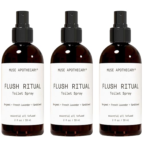 Miniatura 31 de Muse Apothecary Flush Ritual - Aerosol aromático y refrescante para inodoro, uso antes de ir, 8 onzas, infundido con aceites esenciales naturales