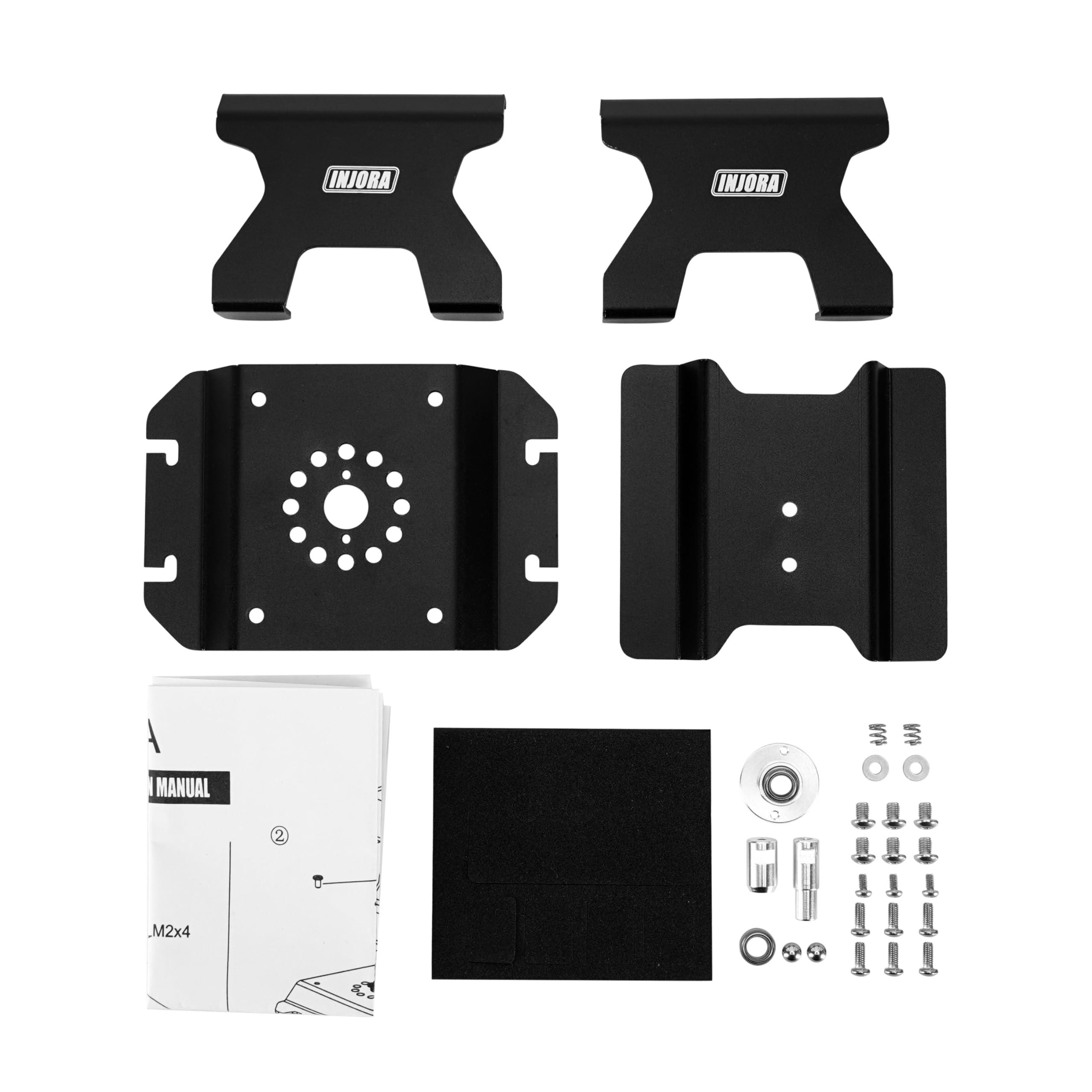 INJORA RC Car Stand with Shock Holder Aluminum 80g for SCX24 TRX4M 1/24 1/18 RC Crawler Upgrade, Black, 1/18 eller 1/24 skala - Image 2