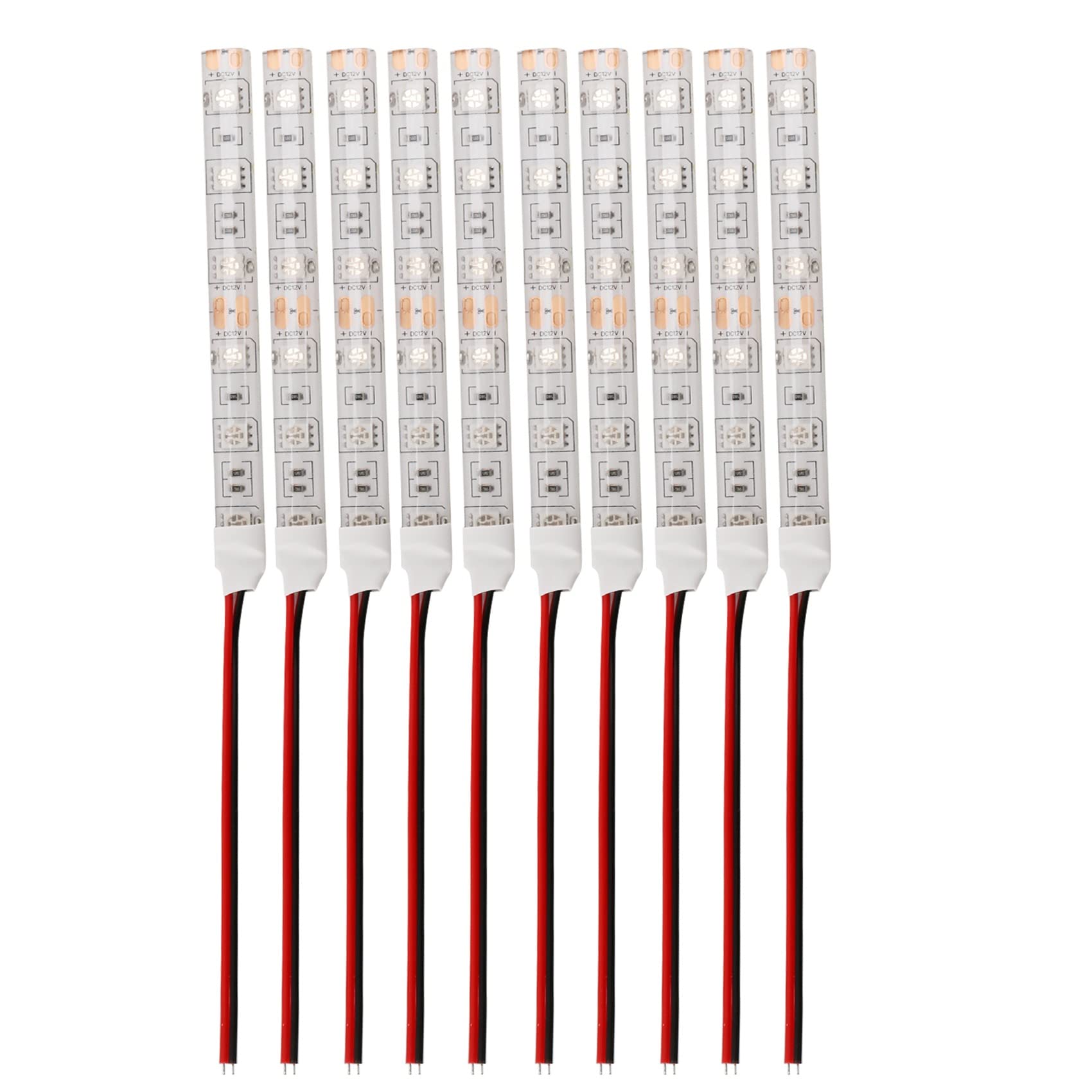 Goser Blue 10Pcs 10Cm Waterproof 5050 Led Strip Lights Dc 12V Caravan Boat Car