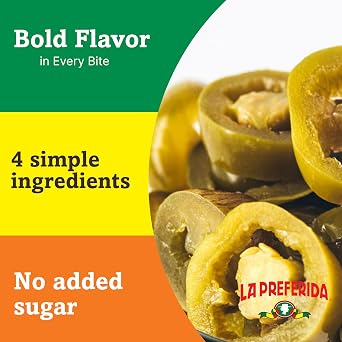 La Preferida Organic Hot Jalapeno Nacho Slices (Spicy Pickled Peppers with Carrots) USDA Certified, No Added Sugar. Great on Nachos, Tacos & Bowls, 11.5oz. (Pack of 12)