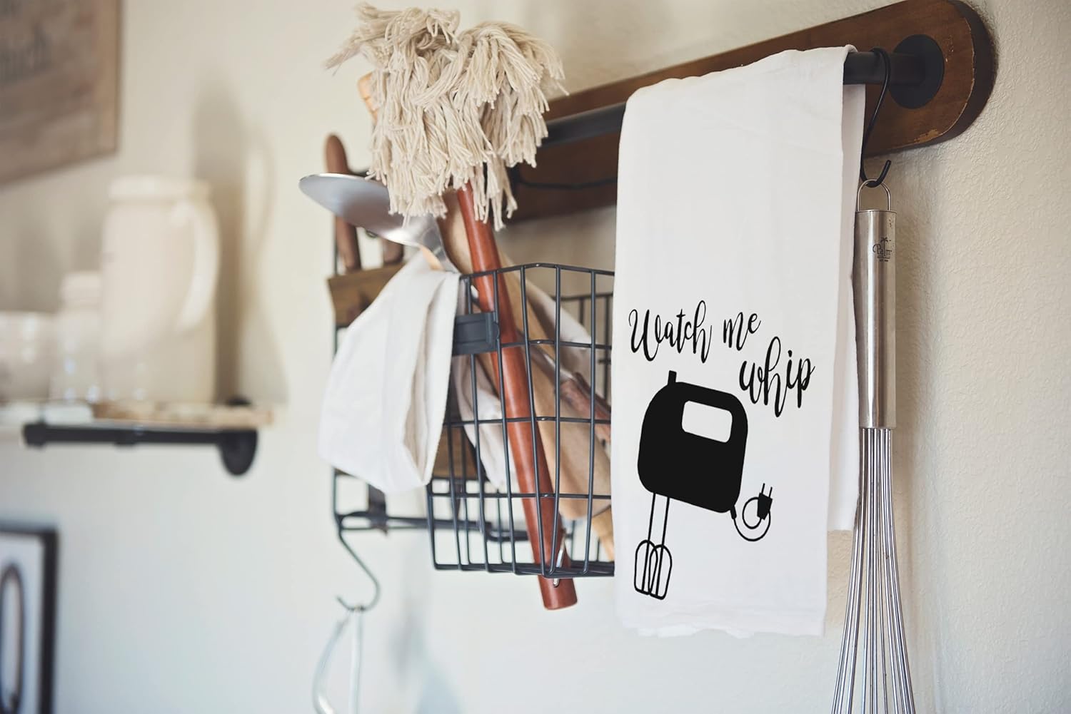 Handmade Funny Kitchen Towel Set -Hand Towels for Baker and Chef - Chop It Like It's Hot/Watch Me Whip - Housewarming Christmas Mother's Day Birthday Gift (Chop it like it's Hot & Watch me Whip)