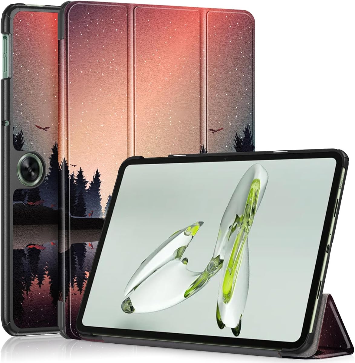 Gylint Case for OnePlus Pad Go 2023 - 11.4'' Folding Folio PU Leather Stand Case Cover with Dusk Color