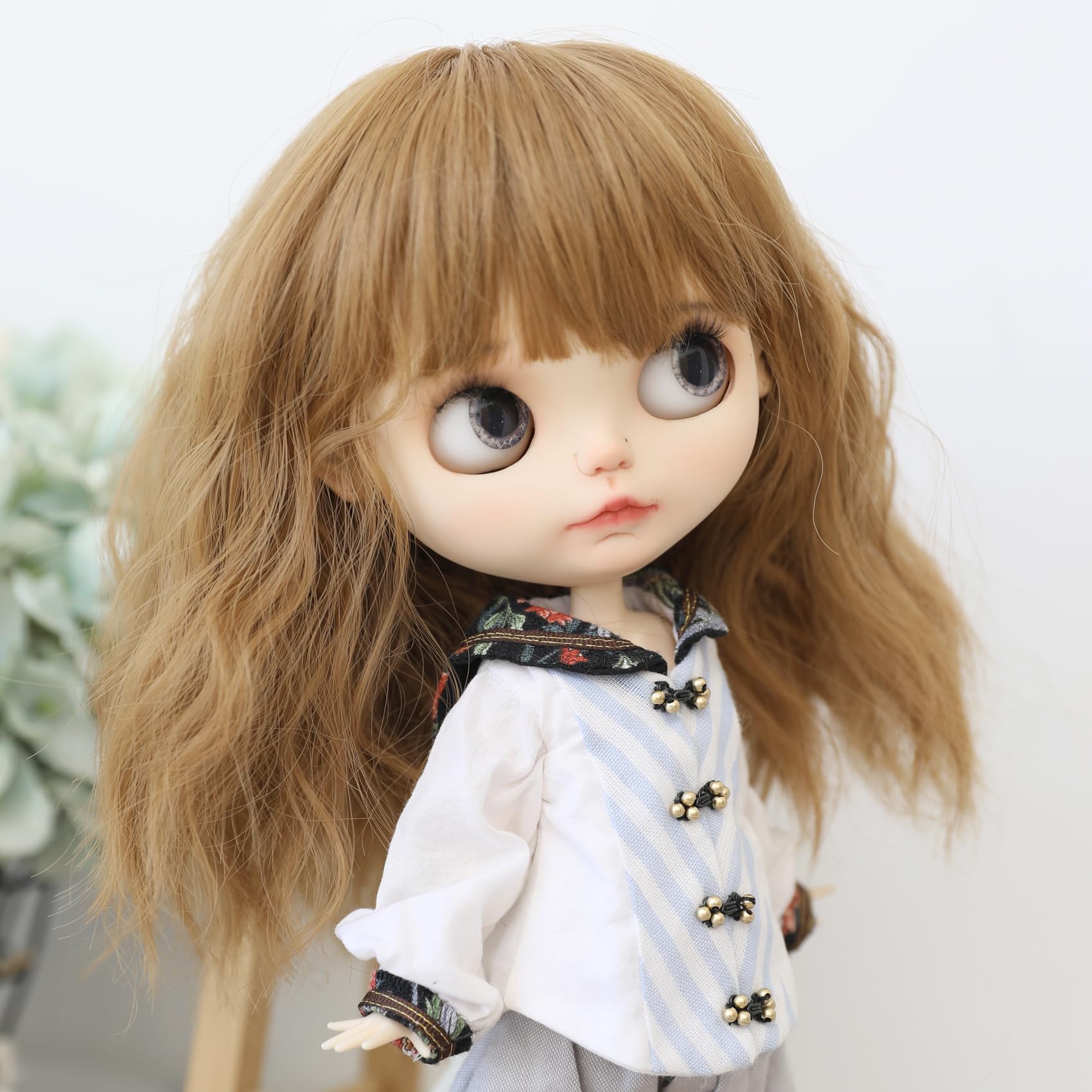 Wigs Only 9-10 inch Doll Wig Long Hair for 24-27cm Head (Brown)