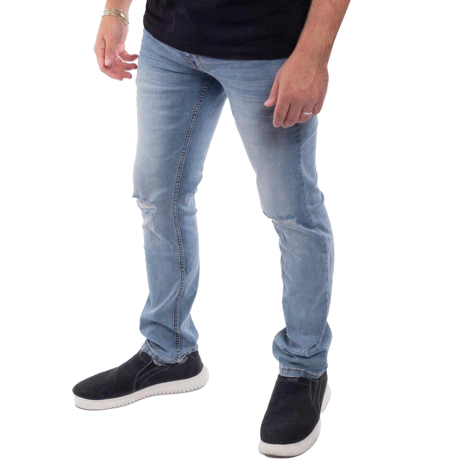 OG Stretch Denim (Ice - Light Tint (Ripped), 32x28)