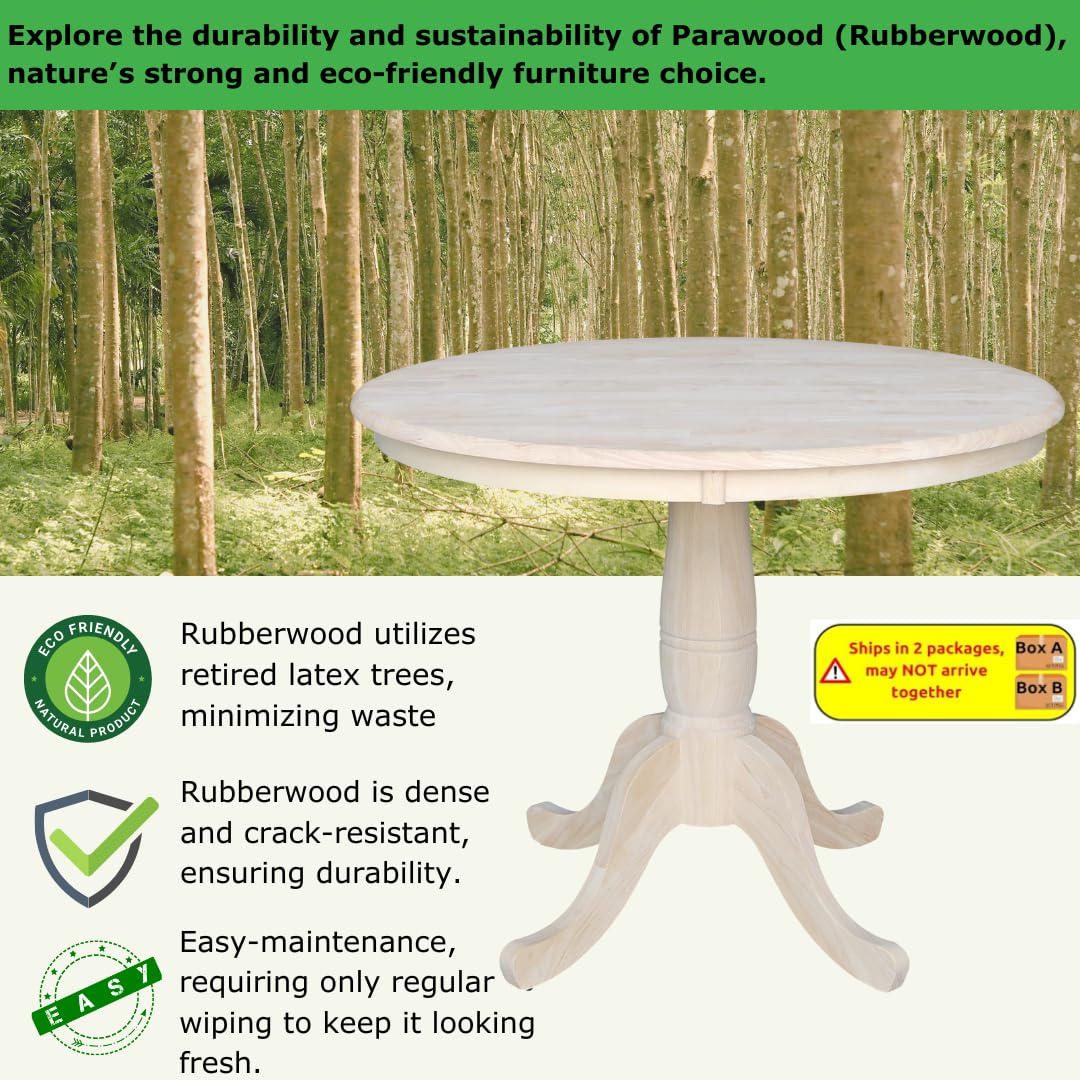 International Concepts Round Top Pedestal Table, 36-Inch : Amazon