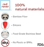 Vista 4 de Red Rover Juego de 4 cuencos infantiles de bambú de animales multicolor