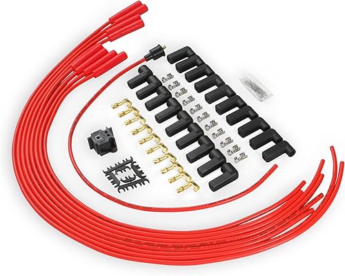 Miniatura 4 de ACCEL 5040R Super Stock Juego de cables de bujía - 0.315 in - Universal - Cable rojo con botas rectas rojas