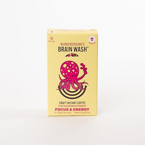 Miniatura 4 de Wunderground 's Brain Wash Craft Café instantáneo Plus SuperBoost de hongos (10, caja para servir)