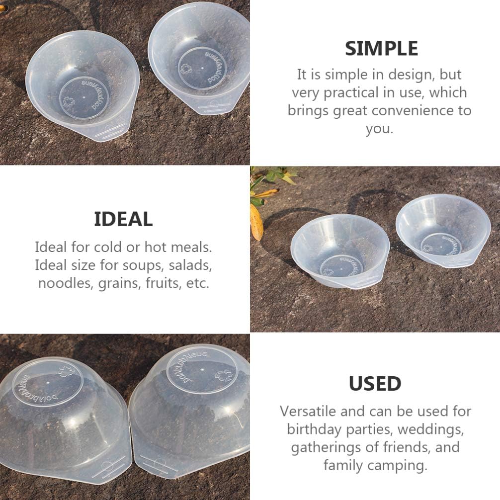 8pcs Portable Plastic Bowl Set for Outdoor Camping and Picnics Food-grade Material Lightweight and Compact for Soup Snacks and Salad Serving