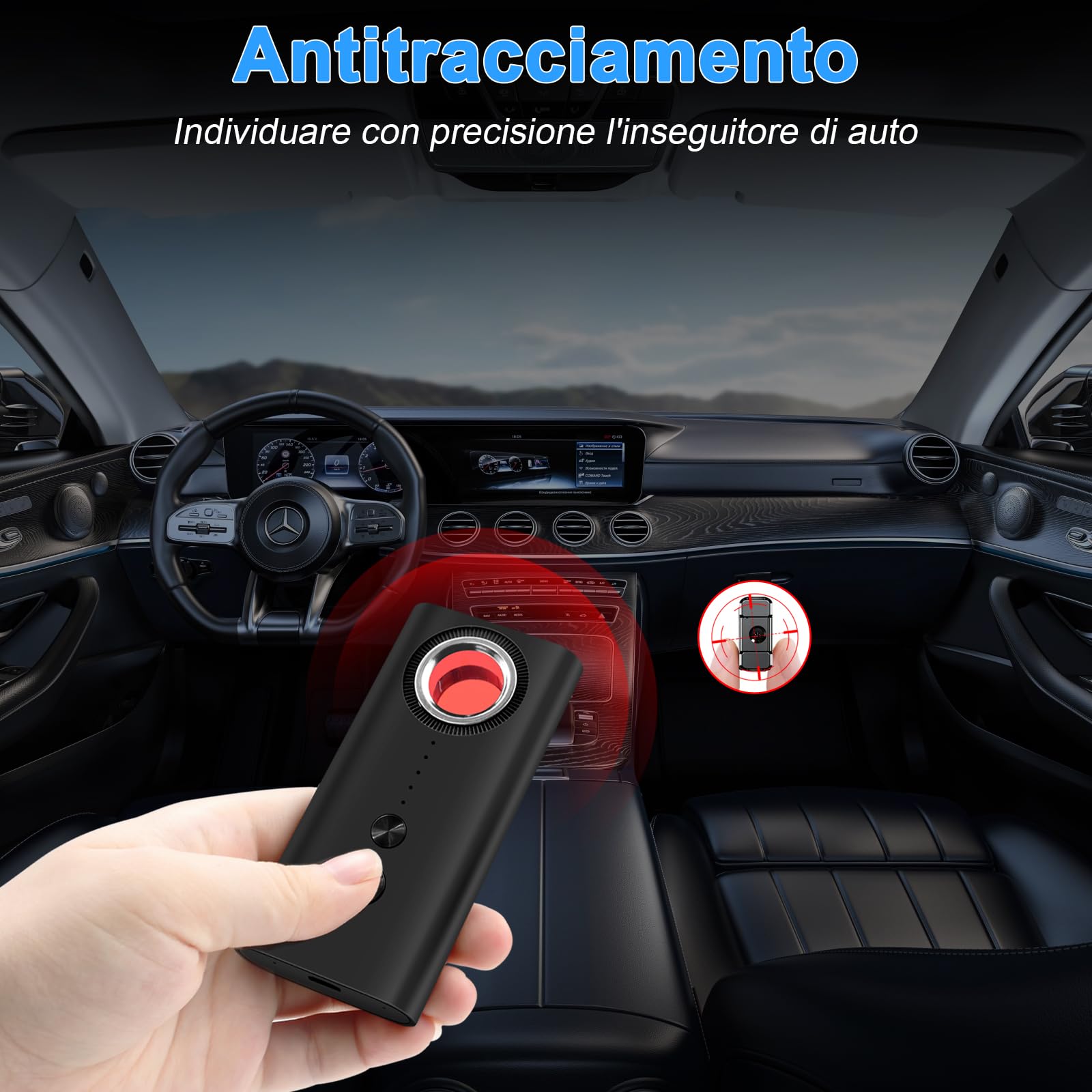 Rilevatore Microspie, Rilevatore di Videocamera Micro Spia, Rilevatore Telecamere Nascoste Segnale, Rilevatore di Segnale GSM Dispositivo Rilevatore di Segnale Anti-Spia per Hotel/Cameretta