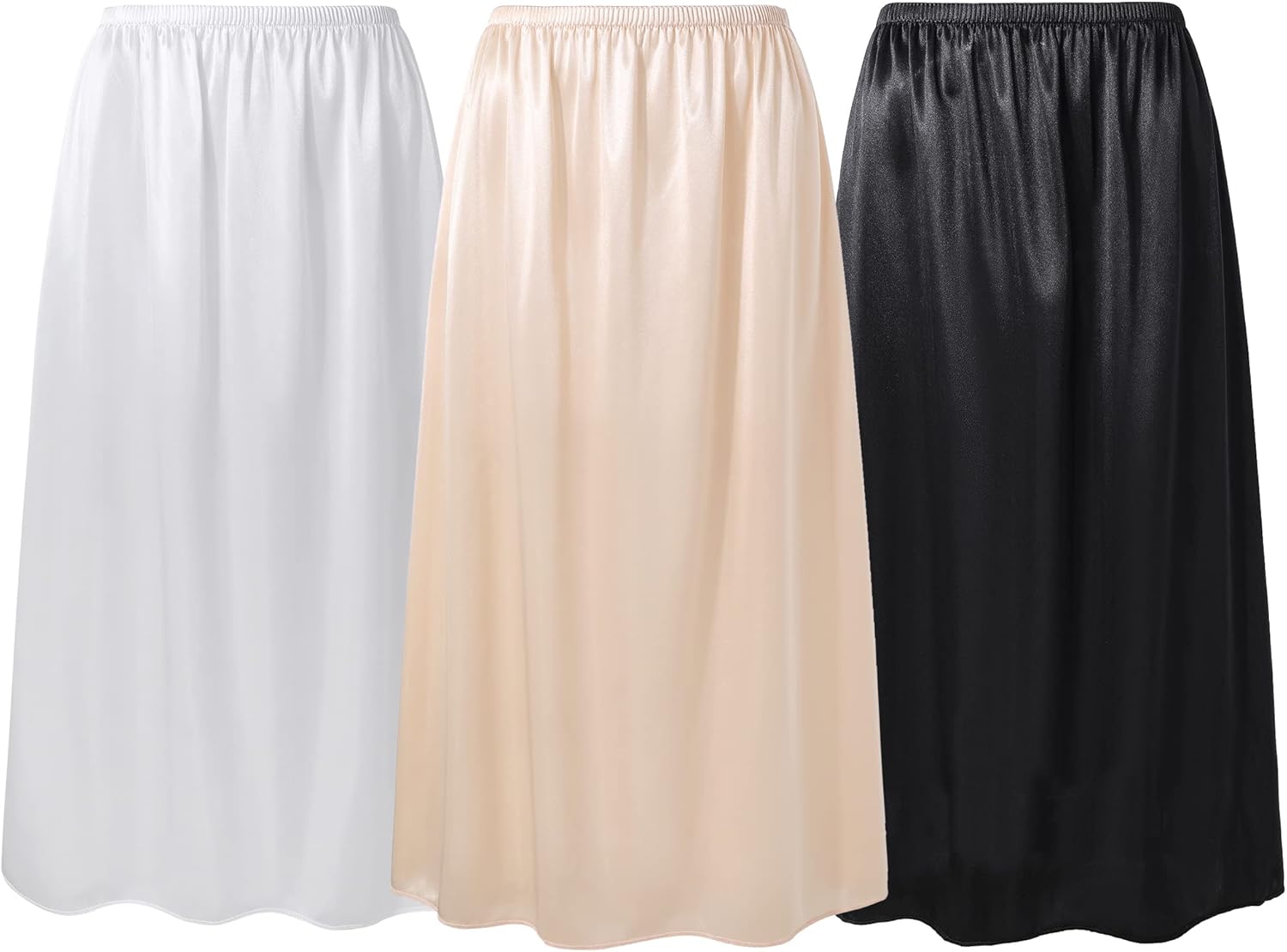 Coucoland Half Slips for Under Dresses - Black Womens Underskirt Half Slip Women Under Dress Shirt Skirt Extender