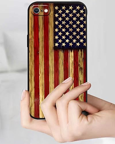 Miniatura 5 de NCOCO Shockpfoof - Funda compatible con iPhone SE 202087 con bandera vintage, funda de silicona suave y fresca para mujeres y niñas, funda