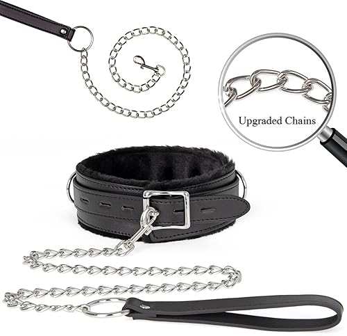 Miniatura 3 de Gargantilla de cuero tamaño ajustable para mujereshombres, rosa, negro, morado, rojo