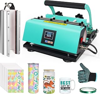 Realkant Tumbler Heat Press Machine + 30oz Tumbler Heat Press Attachment, 110V Tumbler Press for 20OZ 30OZ Sublimation Skinny Straight Tumblers Glass Jar & 11-15OZ Mugs