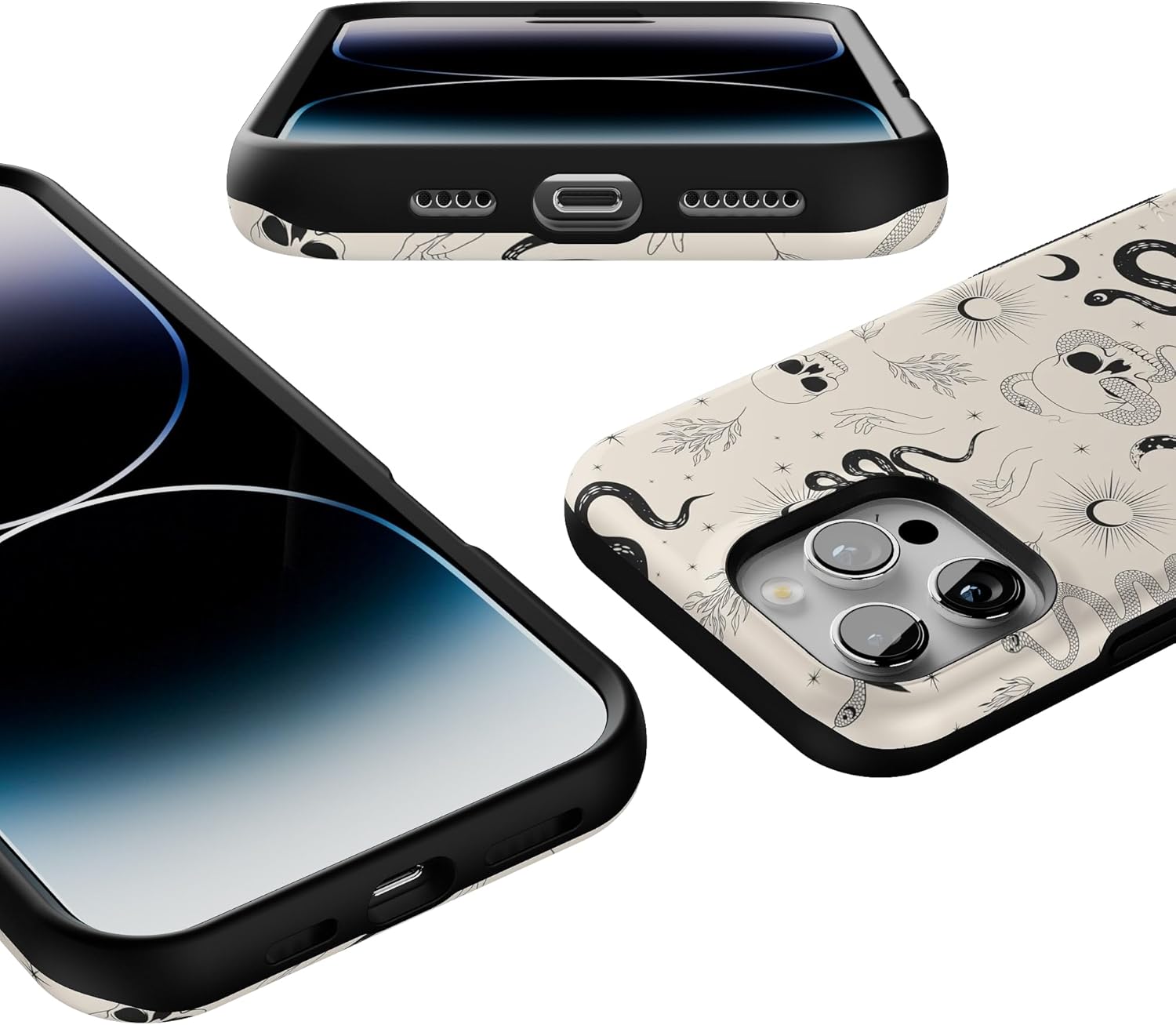 Casely iPhone 16 Pro Max Case | No Further Explanation | Snakes & Skulls | Bold Protective Design | Compatible with MagSafe