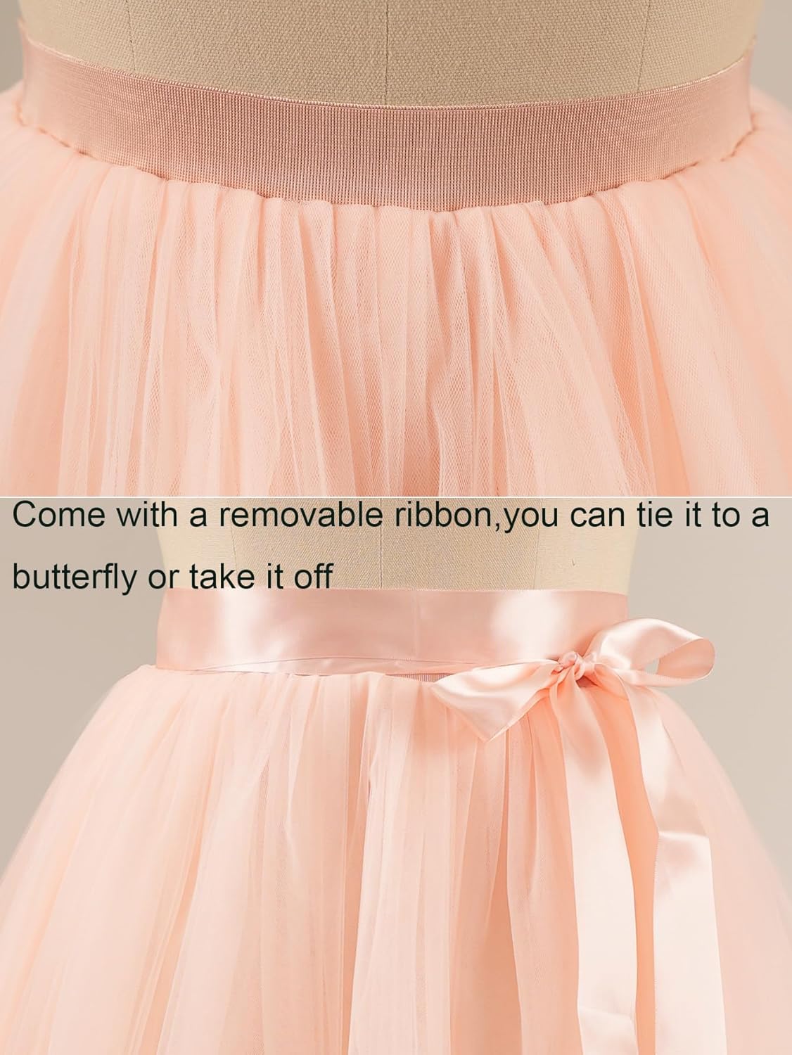 EllieHouse A Line Long Full Bridesmaid Tulle Skirt for Wedding Evening Party Prom P68