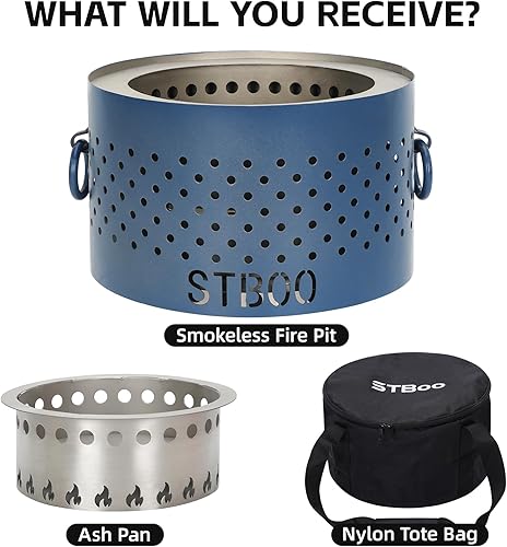 Miniatura 5 de STBoo Hoguera de mesa – Chimenea de pellets de bajo humo con bandeja de cenizas Mini chimenea personal portátil para interiores y exteriores