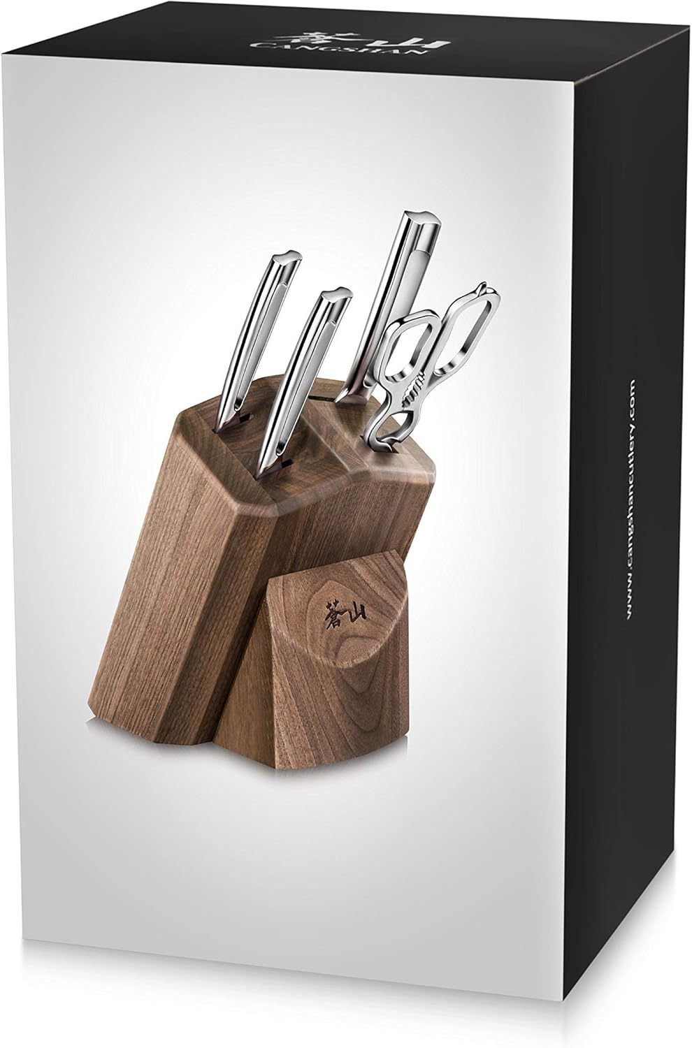 Cangshan N1 Series 1022605 German Steel Forged 5-Piece Starter Knife Block Set, Walnut - Image 8