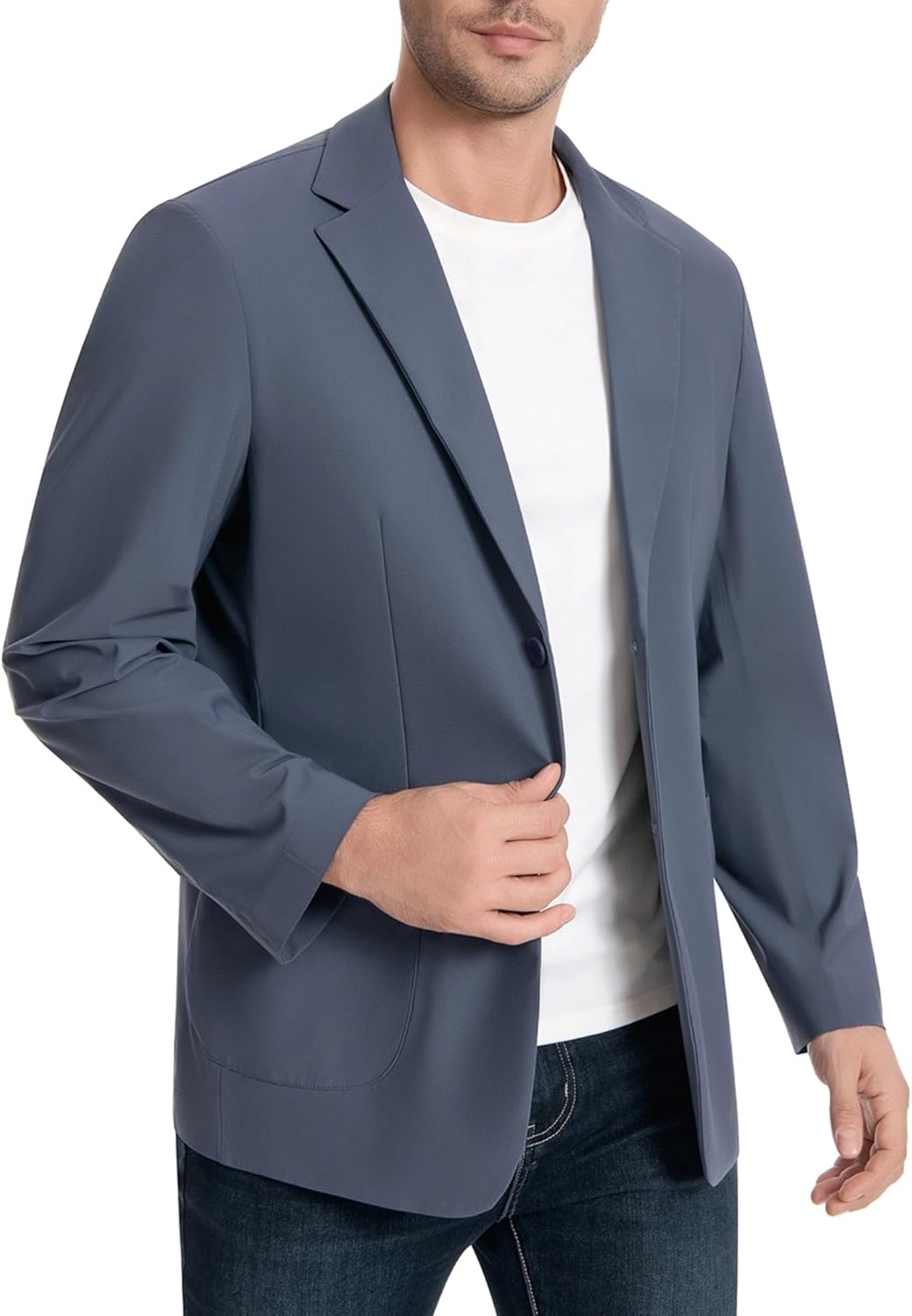 Cloudstyle Men's Solid Blazer Two Button Notch Lapel Formal Casual Sport Coat