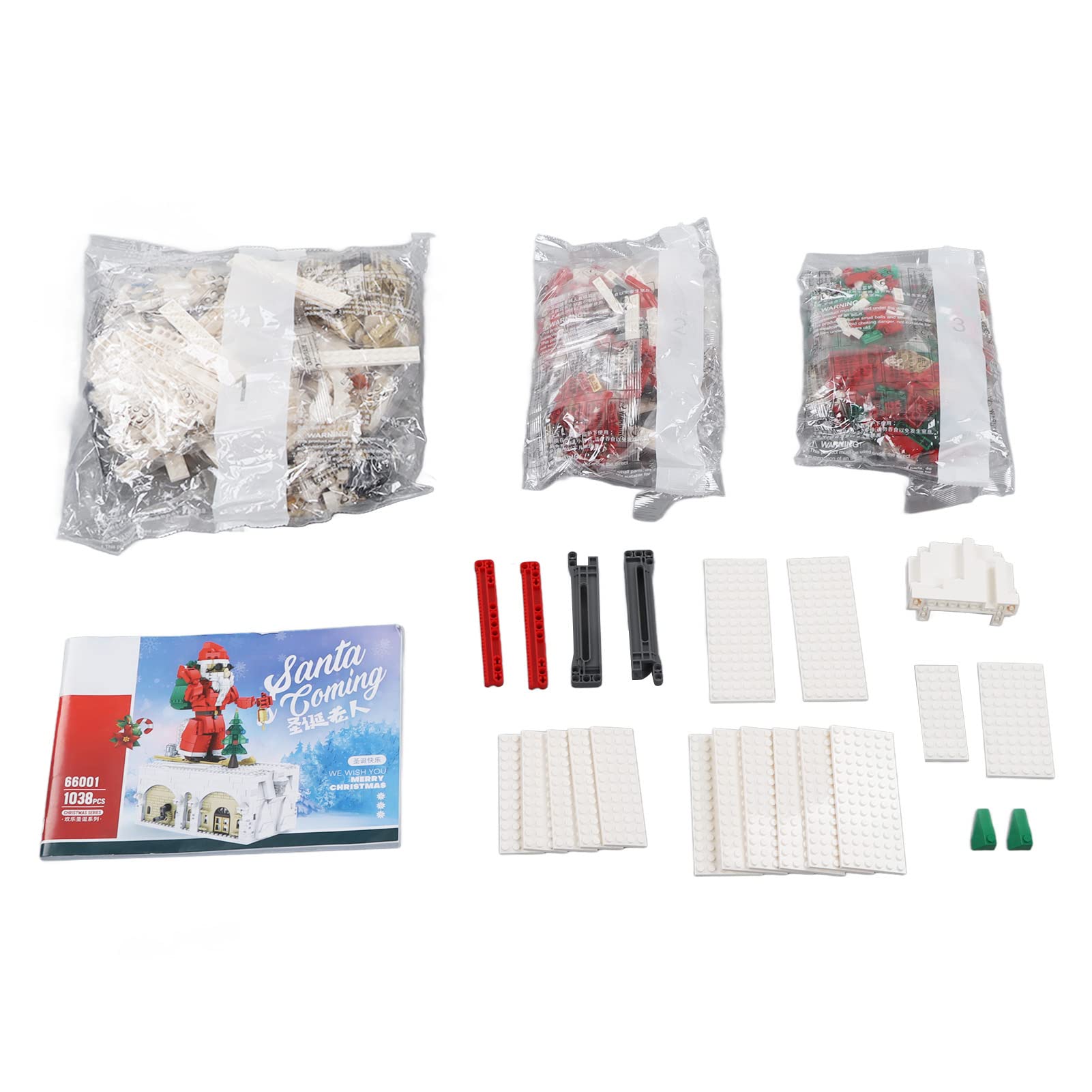 Kit di Mattoncini da Costruzione per Babbo Natale, Set Educativo