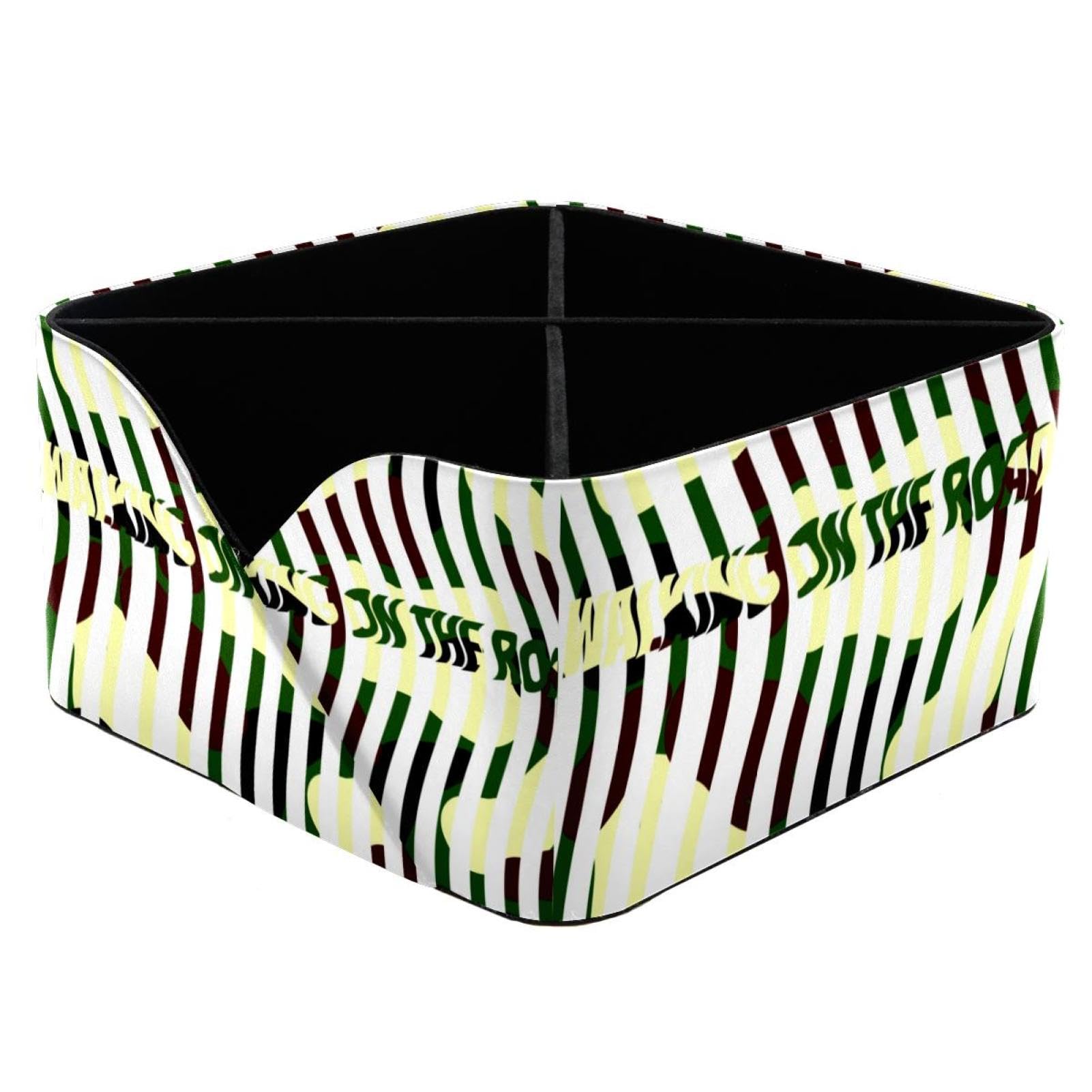 Pot à crayons rectangulaire vert camouflage boîte de rangement papeterie et cosmétiques