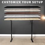 VIVO Poste de travail électrique de bureau debout avec jambes arrière, cadre seulement, monomoteur Ergonomic Standing Base réglable en hauteur avec contrôleur mémoire, noir, DESK-100E-RB