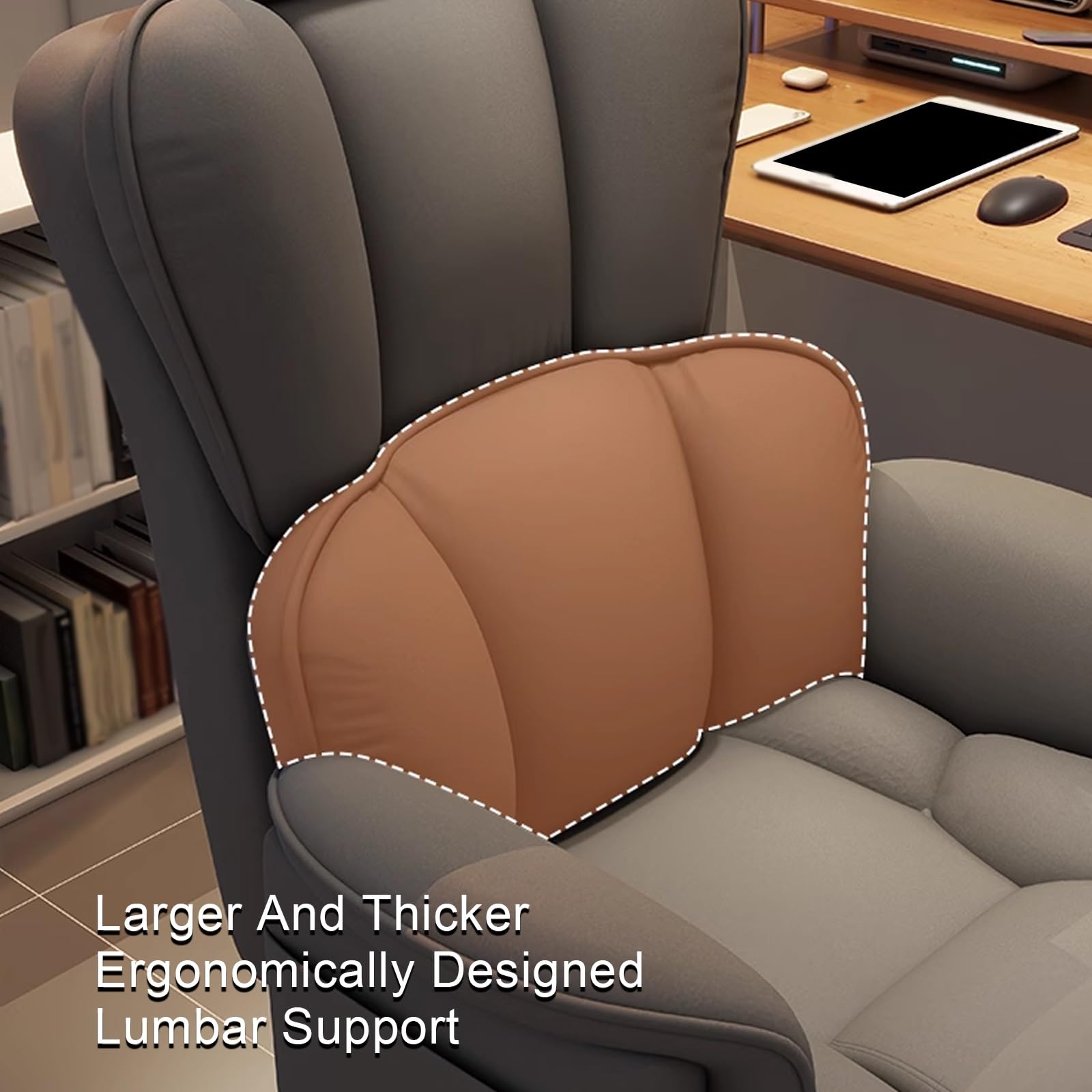 Sedia da ufficio ergonomica, regolabile in altezza, per computer, giochi, studio, design confortevole per lunghe sessioni di seduta