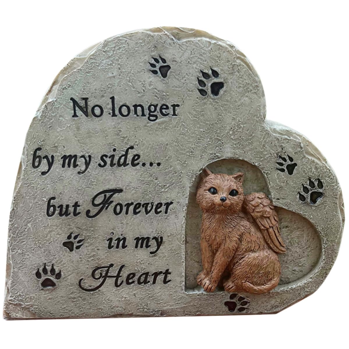 Homenaje duradero FRCOLOR: piedra conmemorativa para gatos en resina de alta calidad