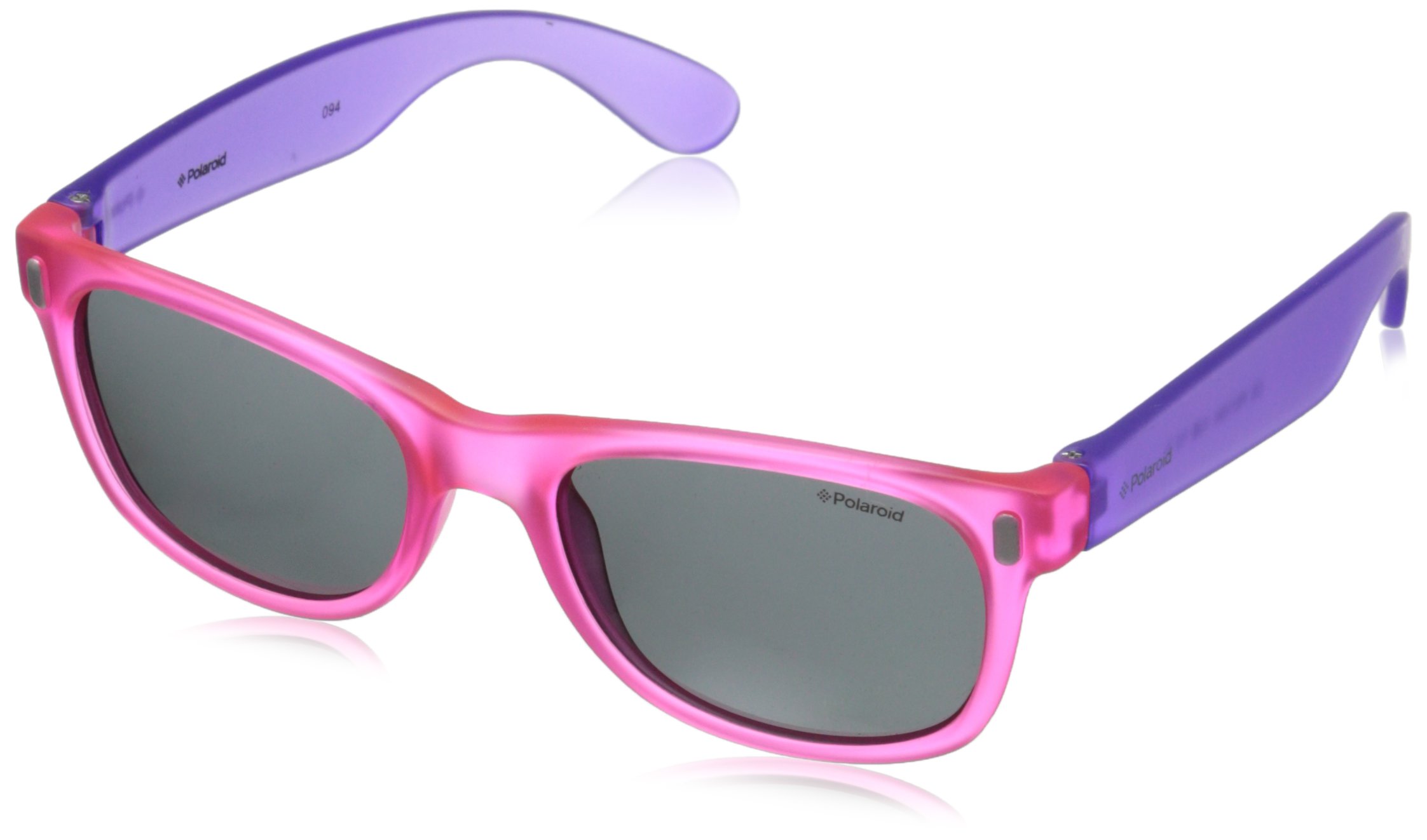 Polaroid Polaroid Kids' P0115 Rectangular Sunglasses, Purple (Violet Pink Fluo/Grey Polarized), 46