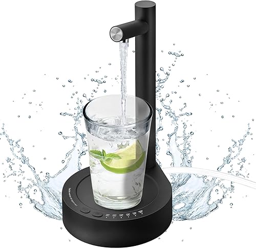 AUAUY Dispensador de botellas de agua de escritorio, dispensadores de agua inteligentes de 6 niveles para botellas universales de 5 galones,