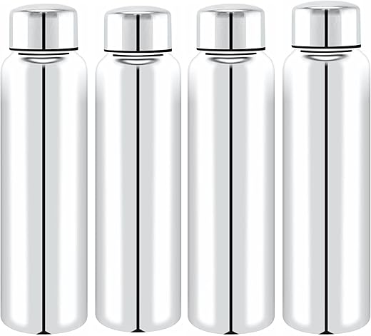 Escrow Hydro 1000 Stainless Steel Jointless Water Bottle 950 ml, Pack of 4, Silver