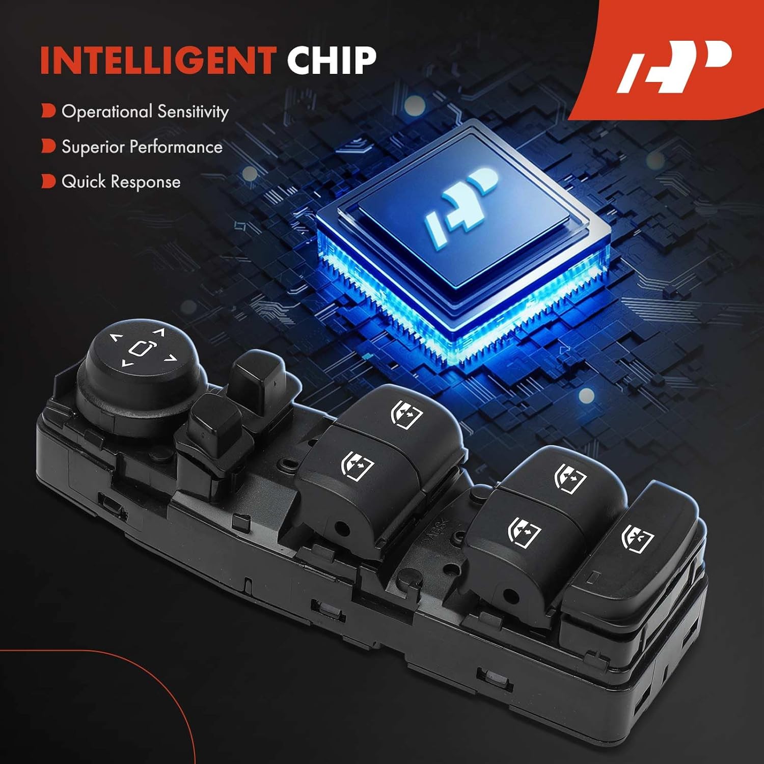 A-Premium Master Power Window Switch Compatible with BMW 330i, 330i xDrive, X5, 530e, 530e xDrive, 530i, 530i xDrive, 540d xDrive, 540i, 540i xDrive, X3, 640i xDrive Gran Turismo, X4, M5, M550i xDrive