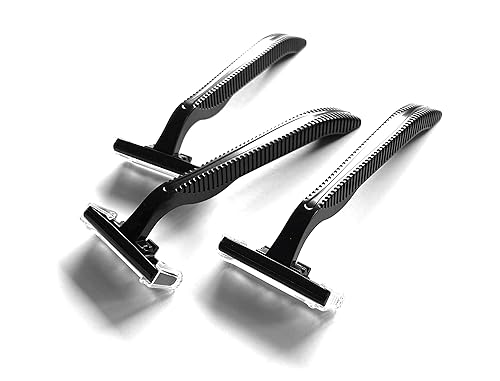 Miniatura 6 de 100 cajas de cuchillas de afeitar negras desechables de acero inoxidable de calidad hotelera, maquinillas de afeitar de doble hoja de alta gama para