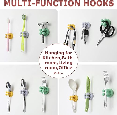 Vista 15 de 4 soportes de silicona para cepillos de dientes, gancho multifunción, impermeable, autoadhesivo, para cepillo de dientes, soporte para enchufe