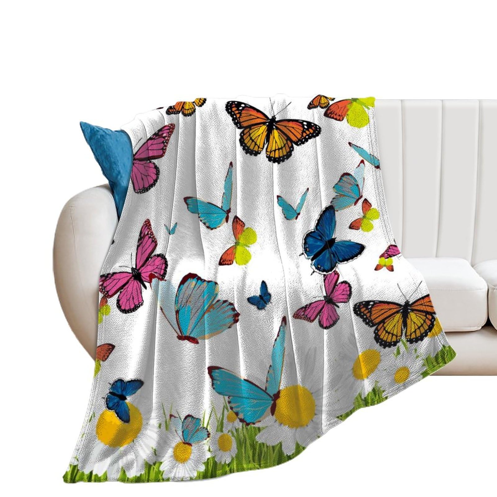 Couverture polaire douce papillon pour infuser de la poésie et du bonheur dans votre intérieur