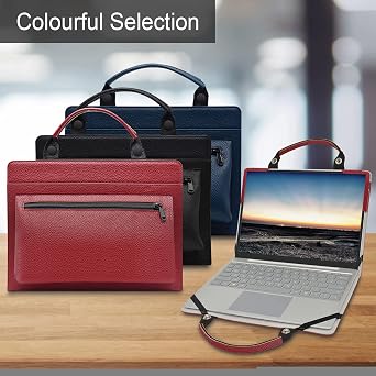 2 in 1 Protective Case for Acer Chromebook Plus Spin 714 CP714-1H CP714-1H-54UB with Portable Bag with Bag Handle,Red
