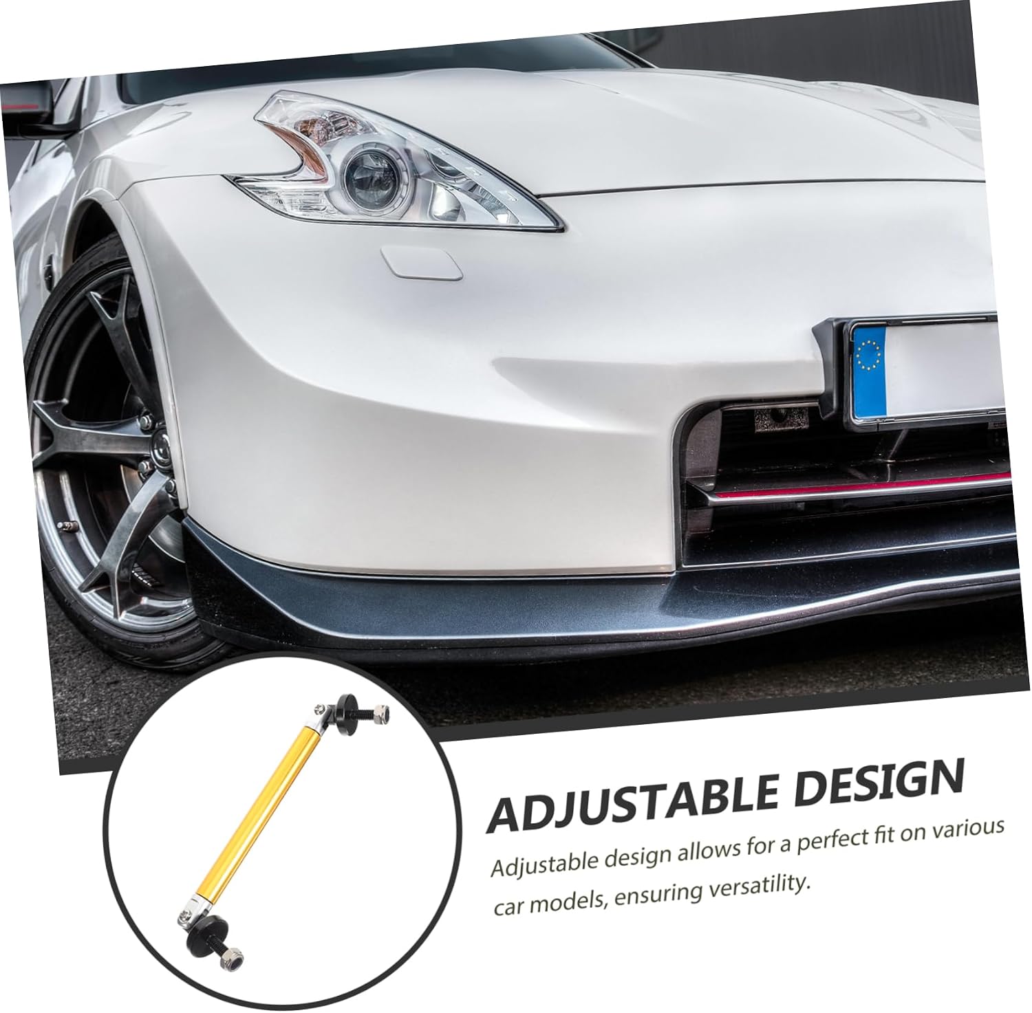 Cabilock Front Bumper Lip Splitter Strut Rod Car Support Rod for Enhanced Stability and Performance Compatible Various Models Easy Installation